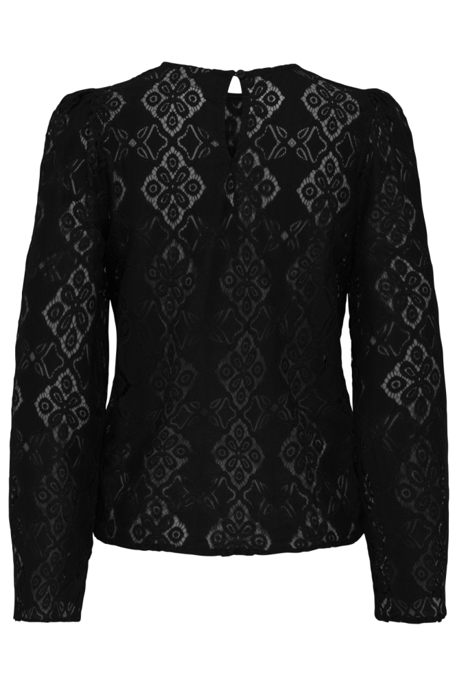 JDYHURRAY L/S LACE TOP JRS 15354364 BLACK